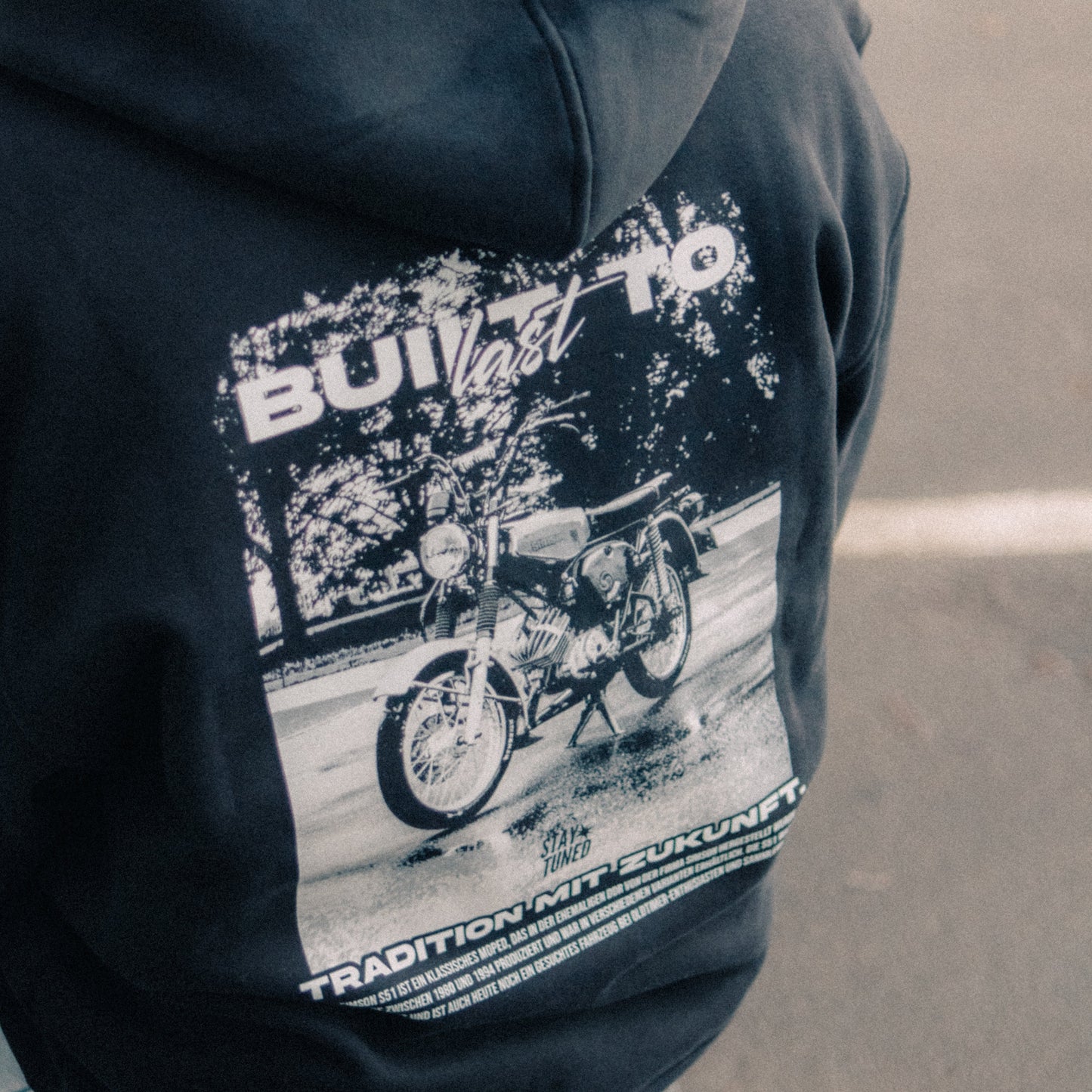 BUILT TO LAST - Black Washed Hoodie
