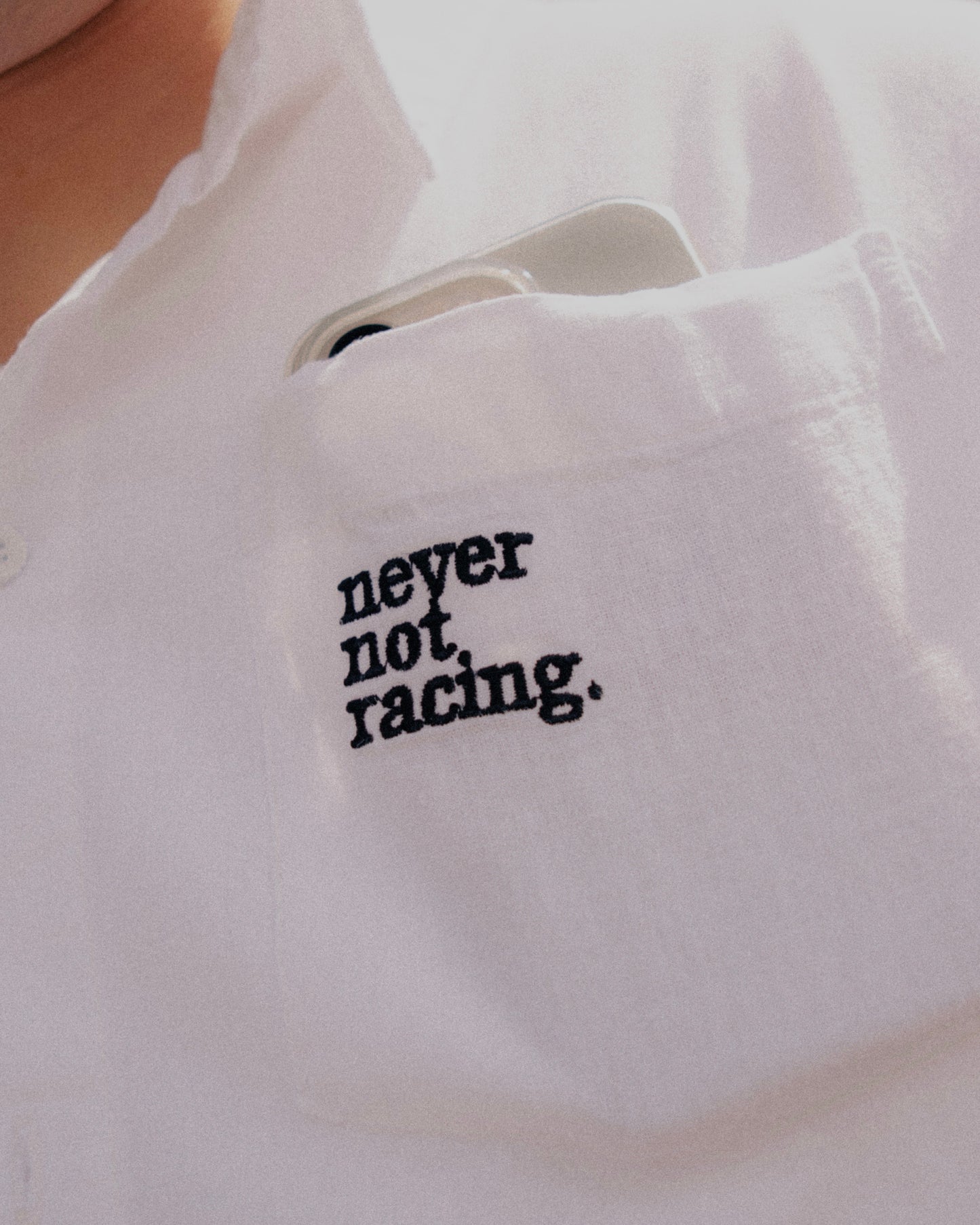 NEVER NOT RACING - White Summer-Shirt