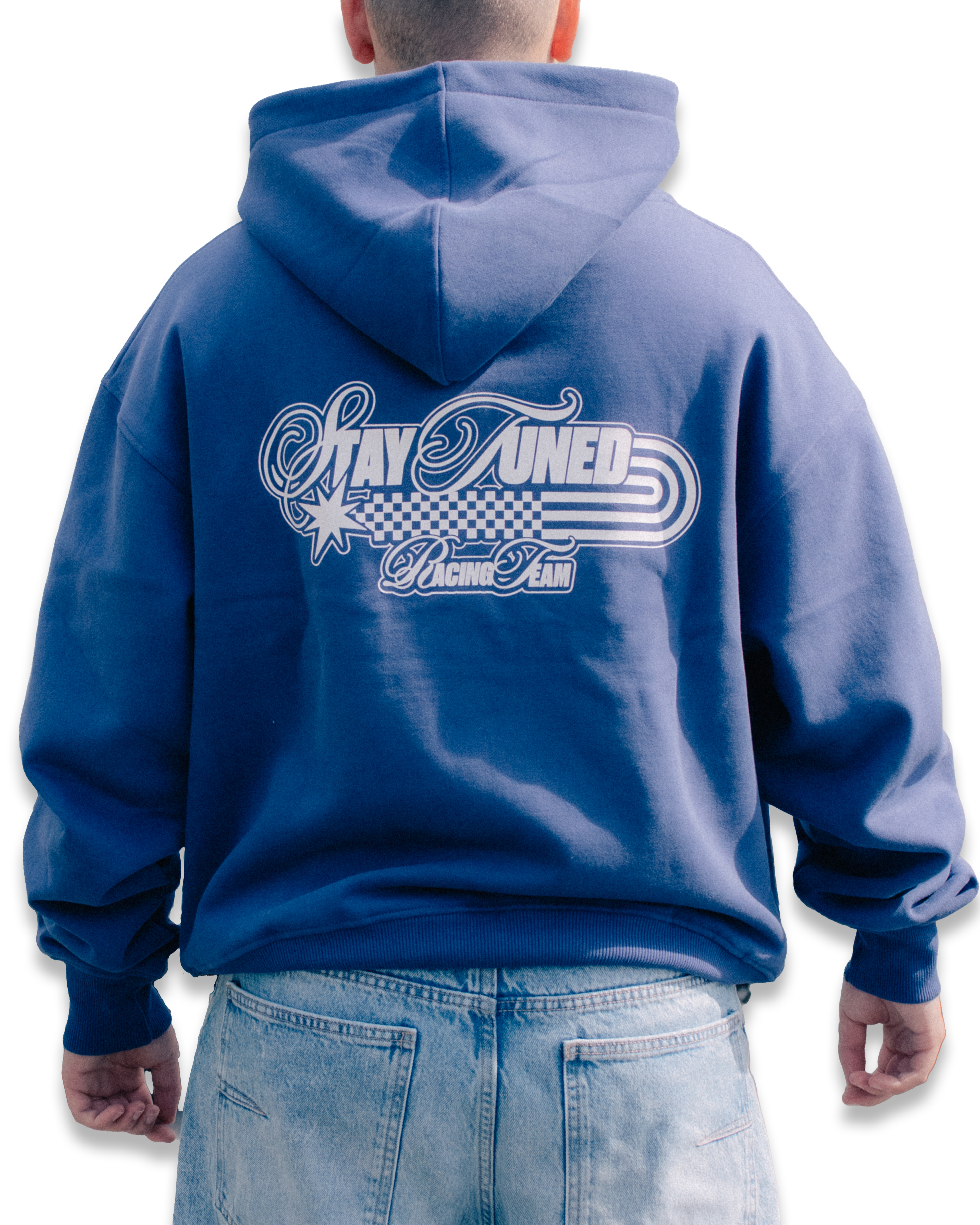 Vintage Racing Team - Navy Blue Hoodie