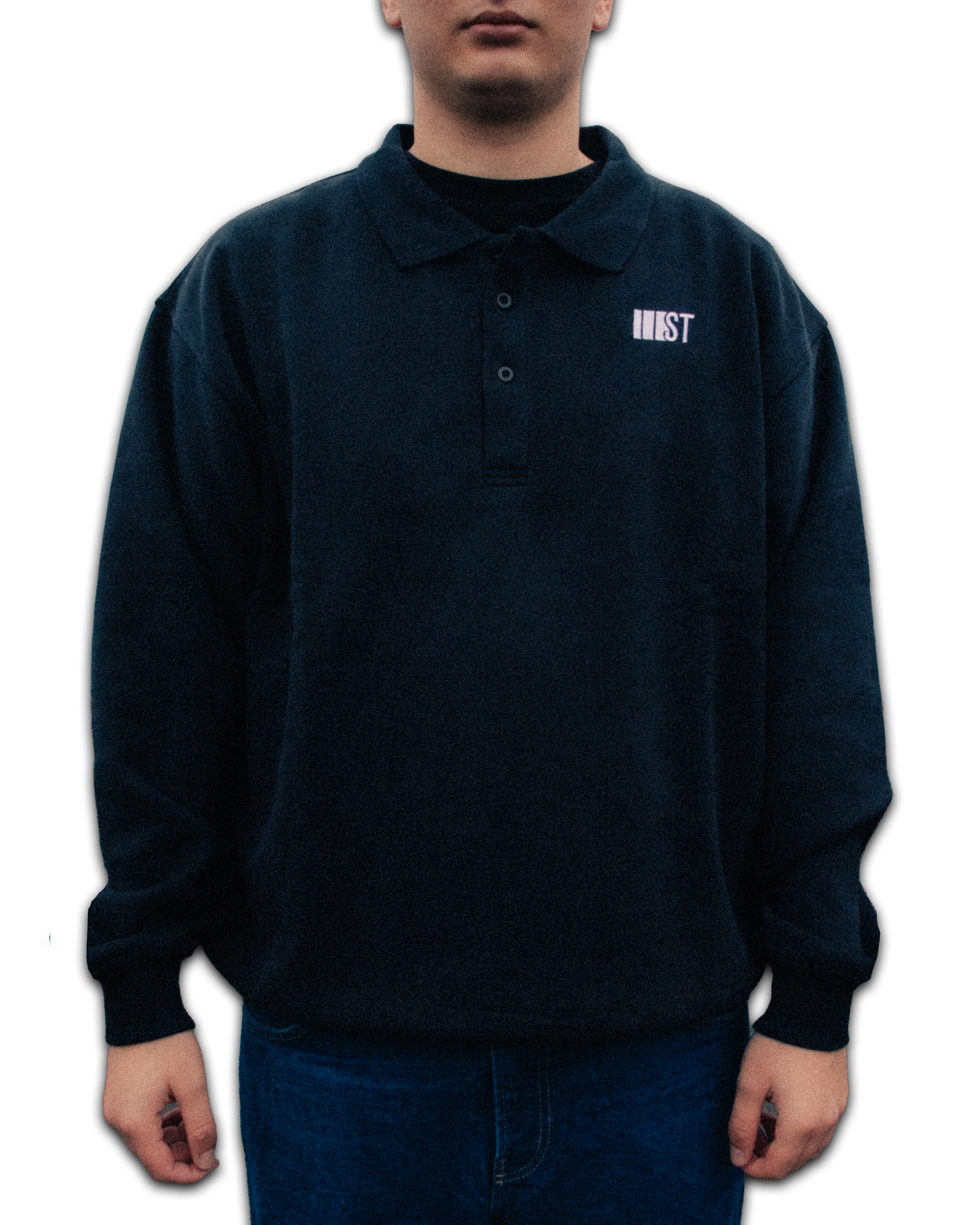 RACING LINE - Black Polo Sweater