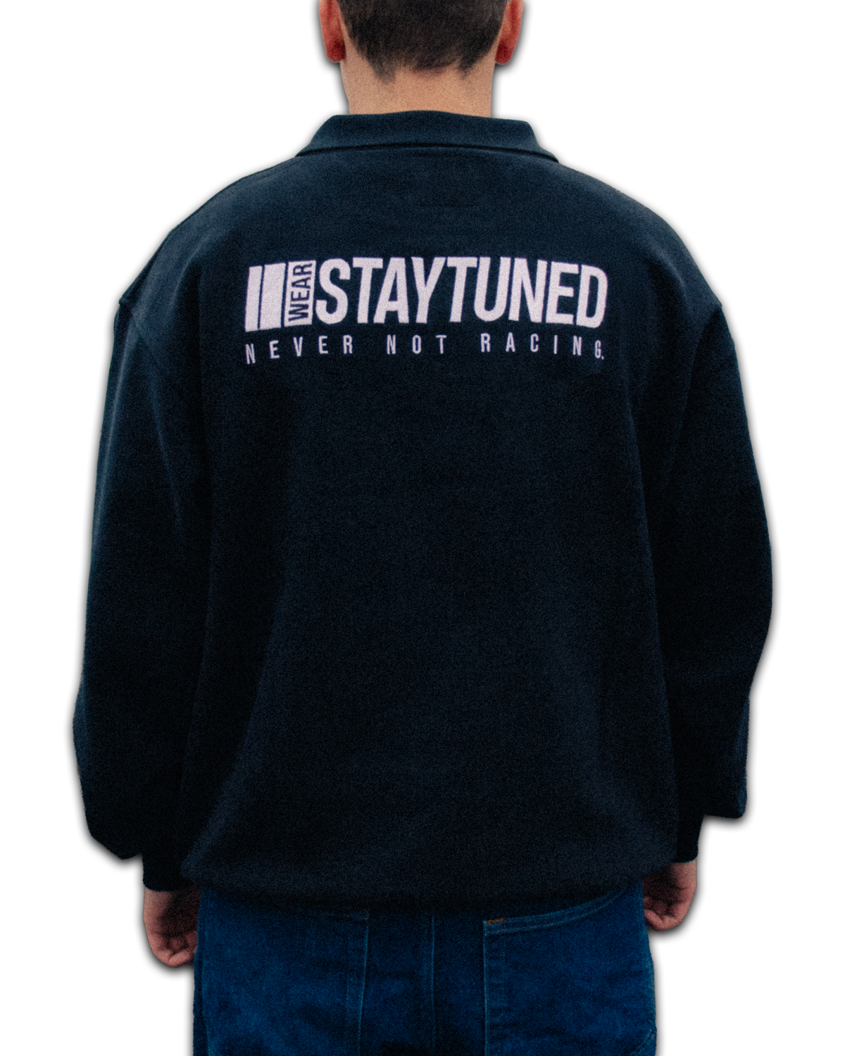 Polo Racing Line RACING LINE - Black Polo Sweater – StayTuned Wear