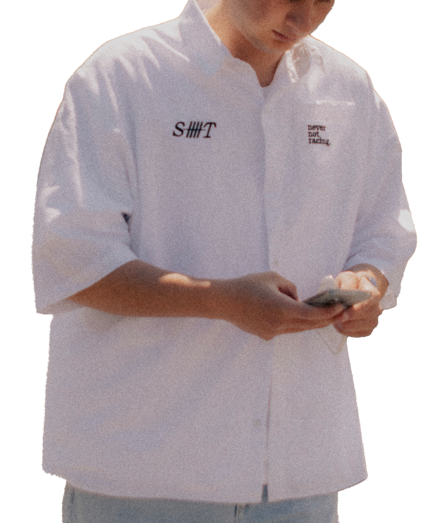 NEVER NOT RACING - White Summer-Shirt