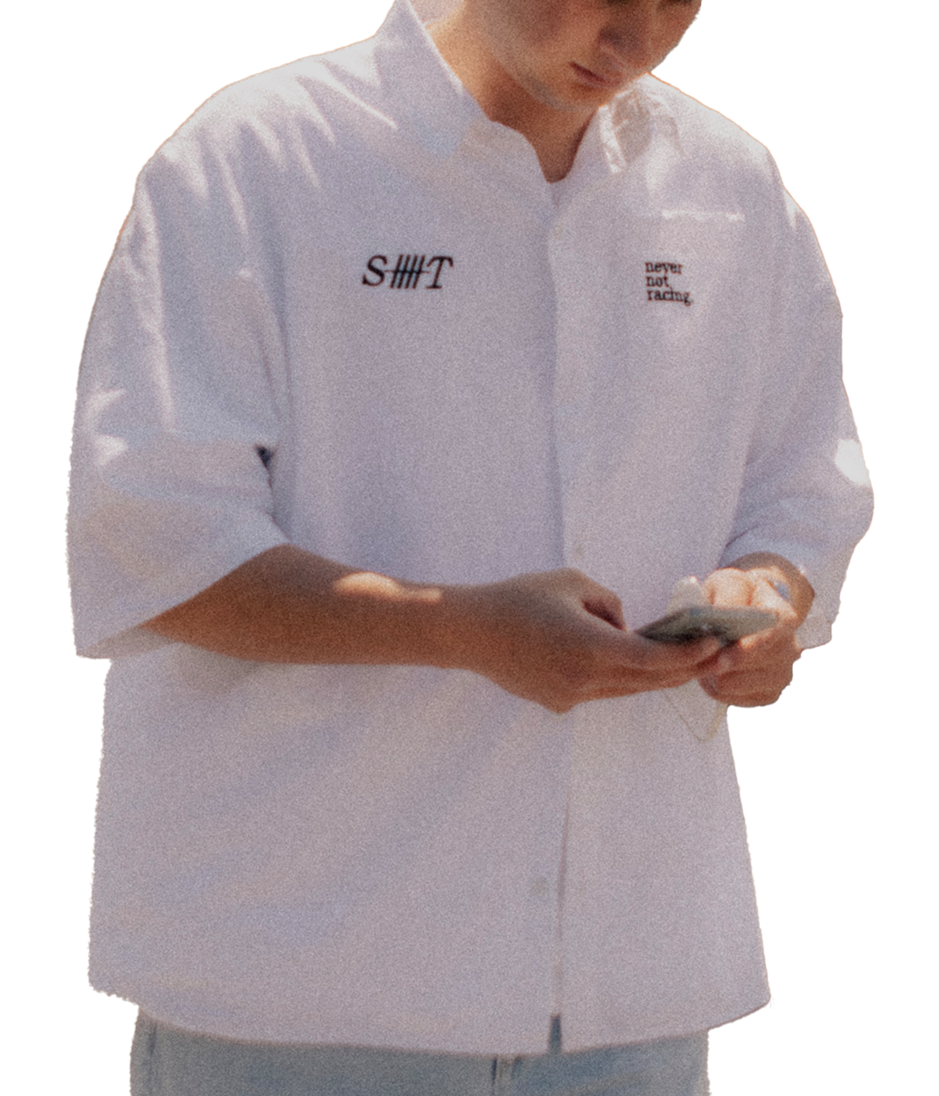 NEVER NOT RACING - White Summer-Shirt