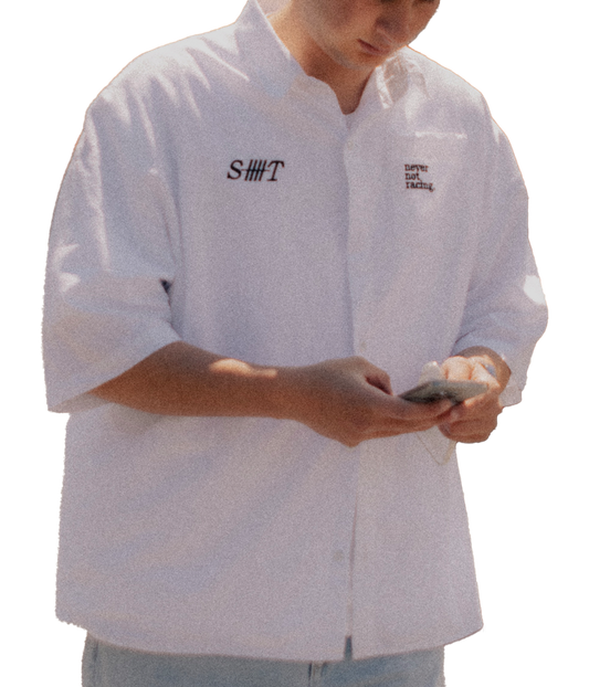 NEVER NOT RACING - White Summer-Shirt